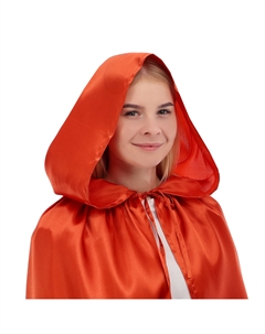 Карнавальный плащ детский, атлас, терракотовый, длина 85 см Страна карнавалия