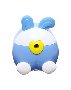 Точилка механическая с контейнером, ушки синий/белый Nobrand