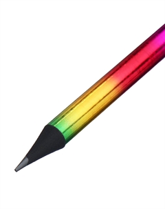 Набор карандашей чернографитных 144 штуки, нв, корпус радуга голография заточенный со стразой Nobrand