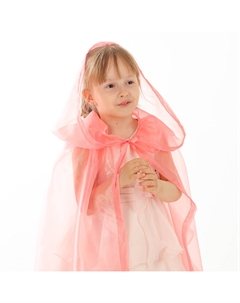 Карнавальный плащ детский, органза розовая, длина 100 см Страна карнавалия