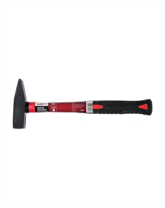 Молоток слесарный лом, квадратный боек, фиберглассовая обрезиненная рукоятка, 600 г Lom