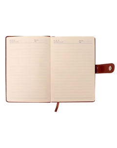 Ежедневник недатированный, а5, 100 листов, с хлястиком, обложка пвх, коричневый Calligrata