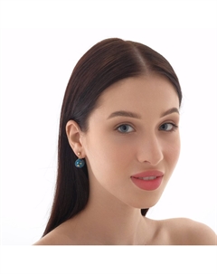 Серьги с эмалью Qf