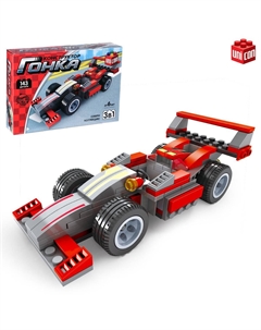 Конструктор гоночная машина 3 в 1 гонка, 143 детали, 6+ Unicon