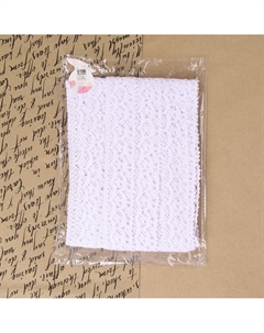 Кружево вязаное, 40 мм × 10 ± 1 м, цвет белый Арт узор