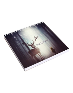 Скетчбук 190 х 190 мм, 60 листов на гребне Calligrata