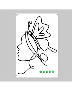 Наклейка интерьерная интерьерная черная Nobrand