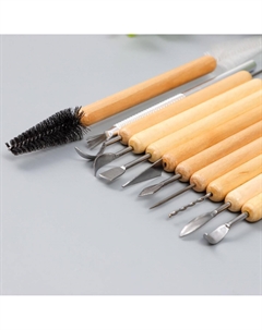 Инструменты для творчества, набор 11 штук деревянных, металл, 17 см, 28×11.5 см Calligrata