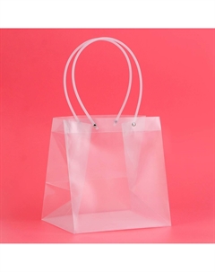Пакет подарочный с квадратным дном, пп прозрачный, 23×18×24 см Upak land