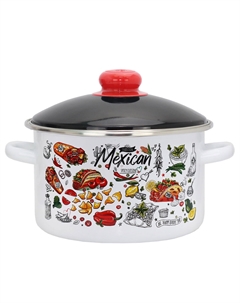 Кастрюля 3,0л Мексика Эмаль тм