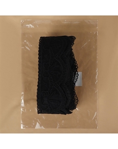 Кружево на сетке, 55 мм × 11 ± 1 м, цвет черный Nobrand