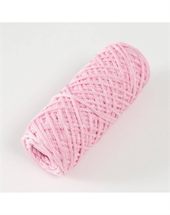 Шнур для вязания 35% хлопок,65% полипропилен 3 мм 85м/160±10 гр (розовый/белый) Nobrand