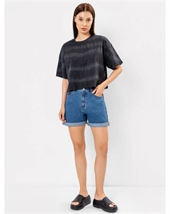 Шорты женские джинсовые мини в синем оттенке Mark formelle