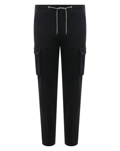 Брюки-карго из шерсти и хлопка Corneliani