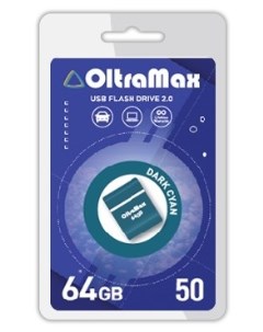 Флешка 64Gb USB 2.0 50, темно-голубой (OM-64GB-50-Dark Cyan) Oltramax