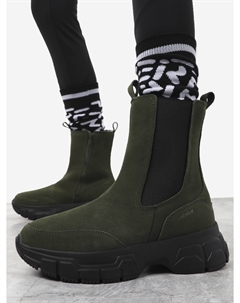 Сапоги утепленные женские Cinzia 4 Chelsea, Зеленый Demix