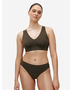 Топ на широких бретелях с V- образным вырезом, Коричневый Belle you