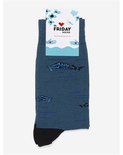 Носки с рисунками St.Friday Socks, Рыбалка, Синий St. friday