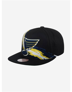 Бейсболка с прямым козырьком MITCHELL NESS 6HSSSH22087-SLUBLCK St Louis Blues NHL (черный), Черный Mitchell and ness