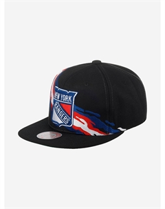 Бейсболка с прямым козырьком MITCHELL NESS 6HSSSH22087-NYABLCK New York Rangers NHL (черный), Черный Mitchell and ness