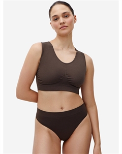 Топ на широких бретелях с чашками-вкладышами, Коричневый Belle you