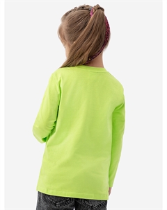 Футболка с длинным рукавом и принтом салатовая, Зеленый Button blue