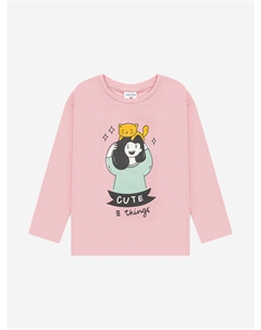 Лонгслив с ярким принтом розовый, Розовый Button blue