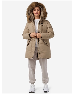 Пуховик женский на натуральном пуху, Бежевый Next line