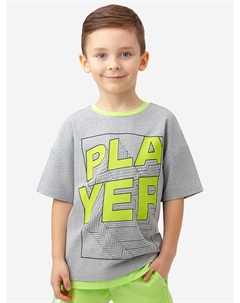 Футболка с принтом серая, Серый Button blue