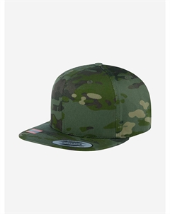 Бейсболка с прямым козырьком 6089MC (оливковый), Мультицвет Flexfit