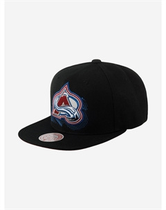 Бейсболка с прямым козырьком MITCHELL NESS HHSS6085-CAVYYPPPBLCK Colorado Avalanche NHL (черный), Черный Mitchell and ness