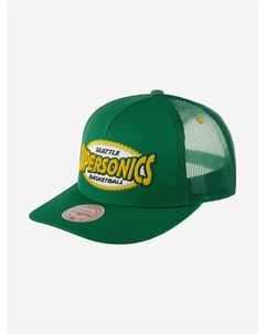 Бейсболка с сеточкой MITCHELL NESS HHSS5461-SSUYYPPPGREN Seattle Supersonics NBA (зеленый), Зеленый Mitchell and ness
