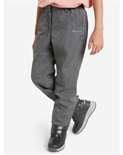 Брюки утепленные для девочек, Серый Outventure