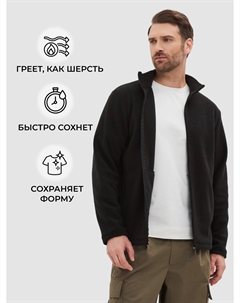 Толстовка на молнии флисовая кофта, Черный Ironcust