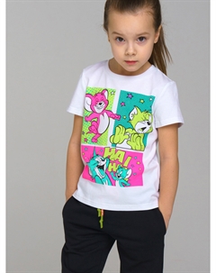 Футболка для девочки, Белый Playtoday