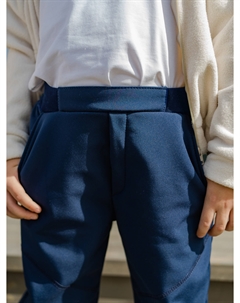 Брюки прямого силуэта из мембраны с флисовой подкладкой для мальчика и девочки, Синий Looklie