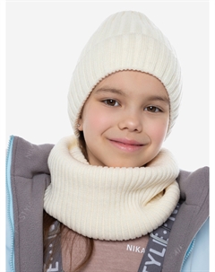 Комплект (шапка и снуд), Белый Nikastyle
