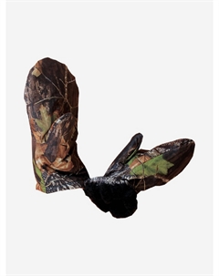 Варежки мужские камуфляжные меховые для охоты и рыбалки, Коричневый Norfin