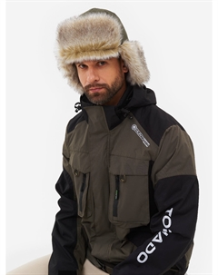 Шапка-ушанка зимняя мужская Горка-Люкс мембранная, Зеленый Huntsman