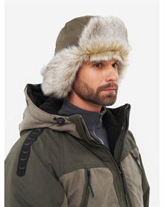 Шапка-ушанка зимняя мужская Горка-Люкс мембранная, Зеленый Huntsman