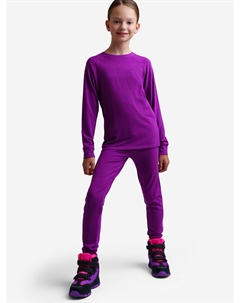 Термокомплект для девочек: брюки, толстовка, Фиолетовый Playtoday