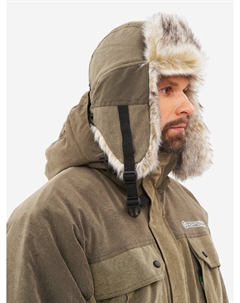 Шапка-ушанка мужская зимняя меховая Канада, Зеленый Huntsman