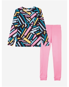 Термокомплект для девочек: брюки, толстовка, Мультицвет Playtoday