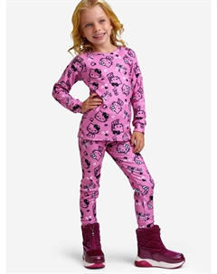 Термокомплект для девочек: брюки, толстовка, Мультицвет Playtoday