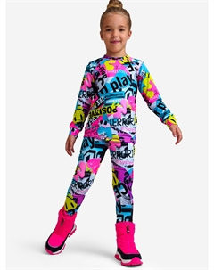 Термокомплект для девочек: брюки, толстовка, Мультицвет Playtoday