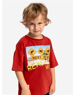 Футболка с принтом красная, Красный Button blue