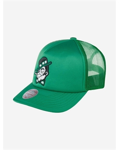 Бейсболка с сеточкой MITCHELL NESS HHSS3467-BCEYYPPPGREN Boston Celtics NBA (зеленый), Зеленый Mitchell and ness