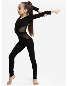 Комбинезон гимнастический для девочки, Черный Wildwins