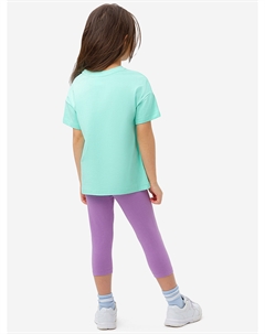 Лосины светло-фиолетовые с принтом, Фиолетовый Button blue