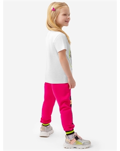 Брюки трикотажные с поясом на резинке для девочки, Розовый Button blue